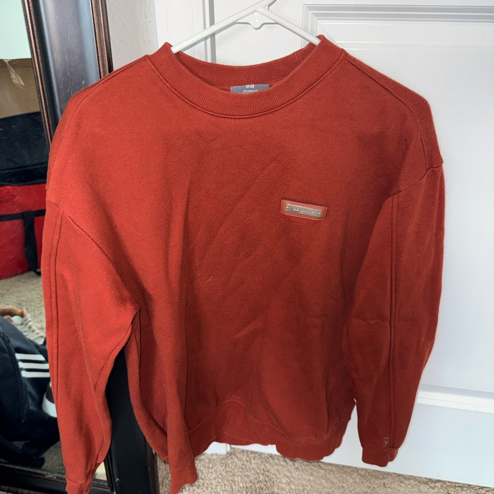 H&M Men's Crewneck Sweatshirt - Rust Orange